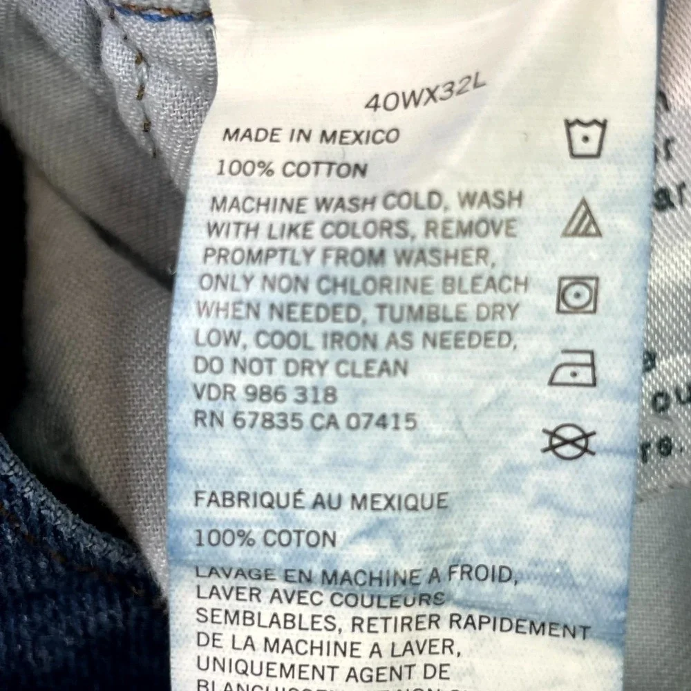 Nautica Relaxed Fit Jeans Men 40x32 Blue Denim 5 Pocket Zip Fly Gorpcore Classic